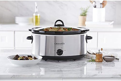 7 Quart Oval Manual Slow Cooker – Stainless Steel - Curated Catalog R3