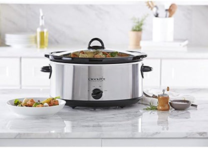 7 Quart Oval Manual Slow Cooker – Stainless Steel - Curated Catalog R3