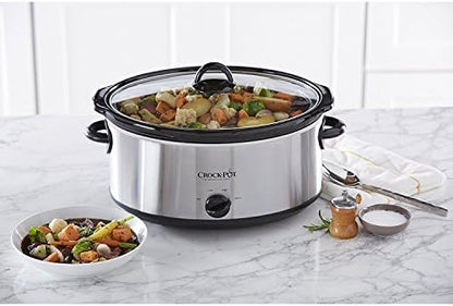 7 Quart Oval Manual Slow Cooker – Stainless Steel - Curated Catalog R3