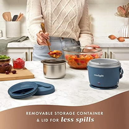 Electric Lunch Box Food Warmer 20oz – Faded Blue - Curated Catalog N8