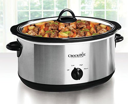 7 Quart Oval Manual Slow Cooker – Stainless Steel - Curated Catalog R3
