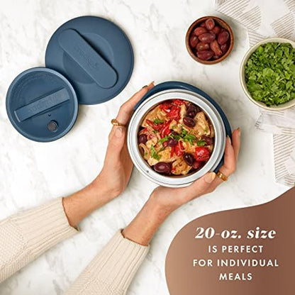 Electric Lunch Box Food Warmer 20oz – Faded Blue - Curated Catalog N8