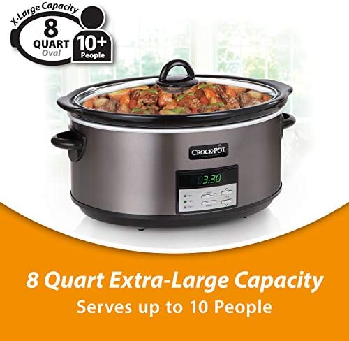 8 Quart Programmable Slow Cooker with Auto Warm - Curated Catalog U8