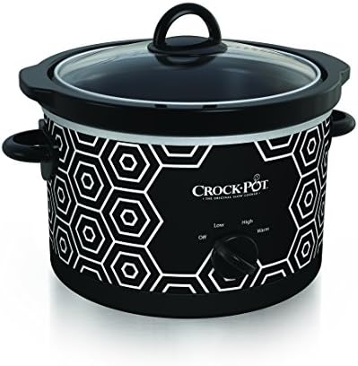 4.5 Quart Portable Slow Cooker – Black & White - Curated Catalog O8