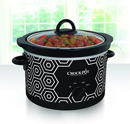 4.5 Quart Portable Slow Cooker – Black & White - Curated Catalog O8