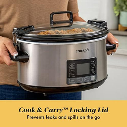 7 Quart Portable Programmable Slow Cooker with Timer - Curated Catalog H2