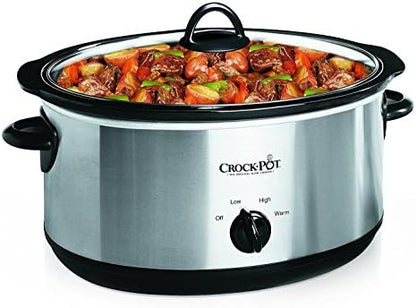 7 Quart Oval Manual Slow Cooker – Stainless Steel - Curated Catalog R3