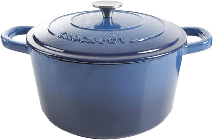 3 Quart Enameled Cast Iron Dutch Oven – Aqua - Curated Catalog Z6