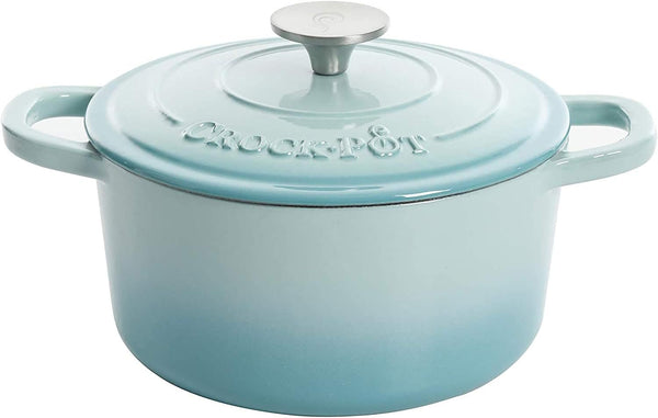3 Quart Enameled Cast Iron Dutch Oven – Aqua - Curated Catalog B1