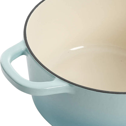 3 Quart Enameled Cast Iron Dutch Oven – Aqua - Curated Catalog Z6