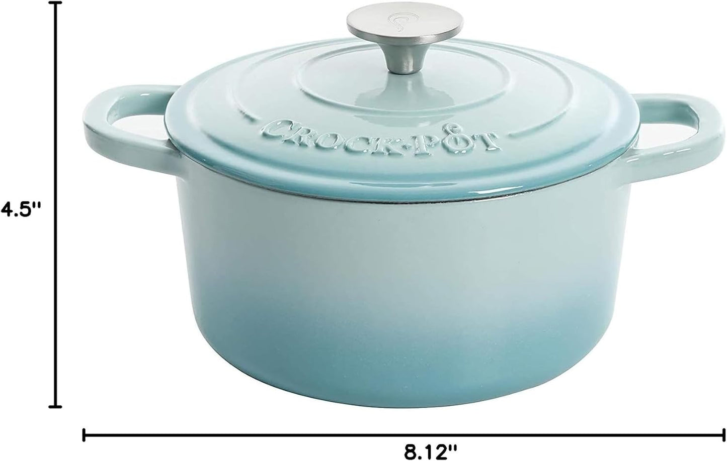 3 Quart Enameled Cast Iron Dutch Oven – Aqua - Curated Catalog B1