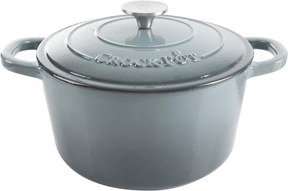 3 Quart Enameled Cast Iron Dutch Oven – Aqua - Curated Catalog Z6